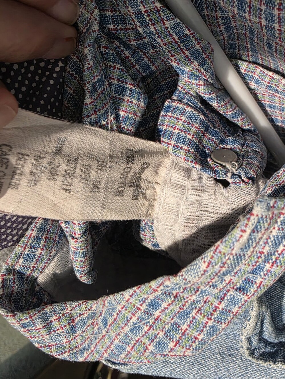 Vintage Plaid Osh Kosh B Gosh Vest Back Baby 24 Month Overalls - Picture 9 of 11